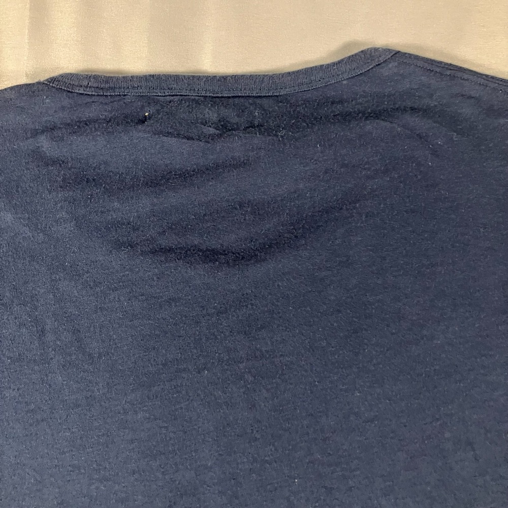 John Varvatos XXL Skull Top Hat Graphic T-Shirt Blue Distressed Style Mens Tee - Picture 10 of 10